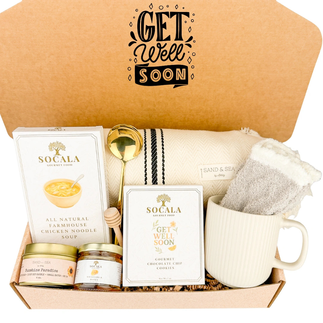 Healing Vibes Gift Box – Get Well Soon Care Package for Her – Sand