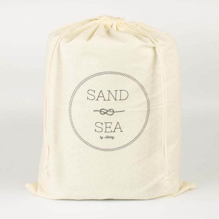 blanket in cotton sand and sea by ashley bag