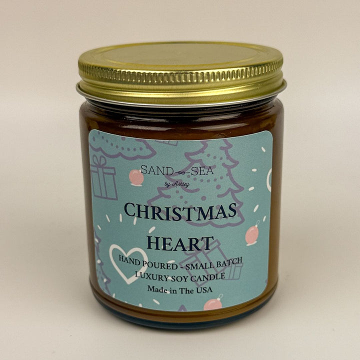 Christmas heart candle