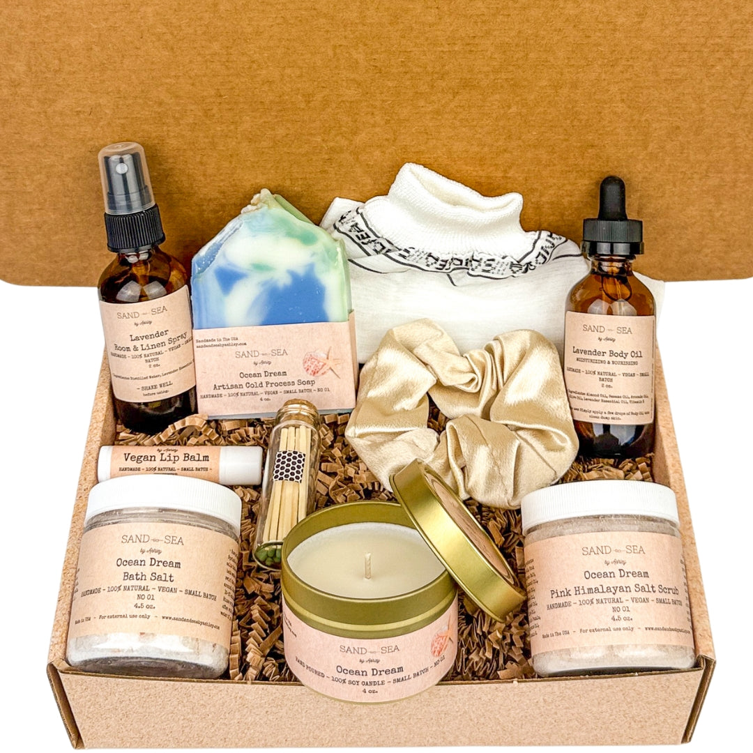Luxury Spa Gift Set | Ocean Dream Pampering Spa Gift Baskets for Mom, Sister, Friend