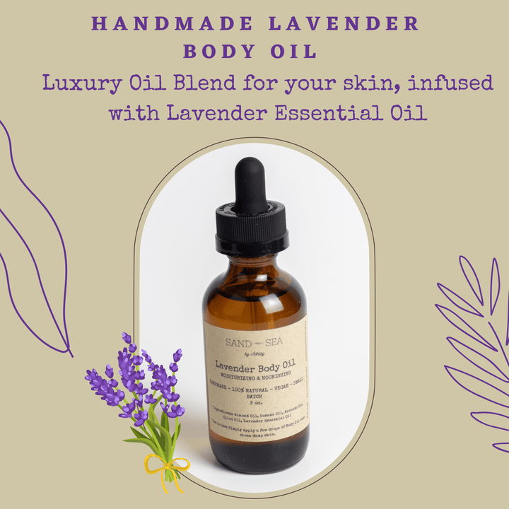 Christmas Spa Gift Baskets for Women - Handmade Artisan Lavender Spa Gift Set for Her 10 pieces - Sand & Sea by Ashley