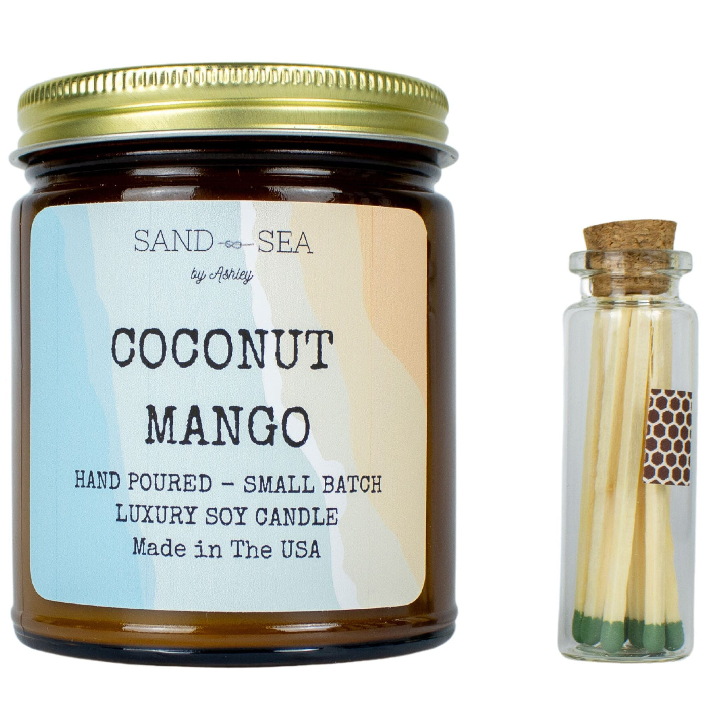 Coconut Mango - Handmade Soy Candle 8 oz - Sand & Sea by Ashley
