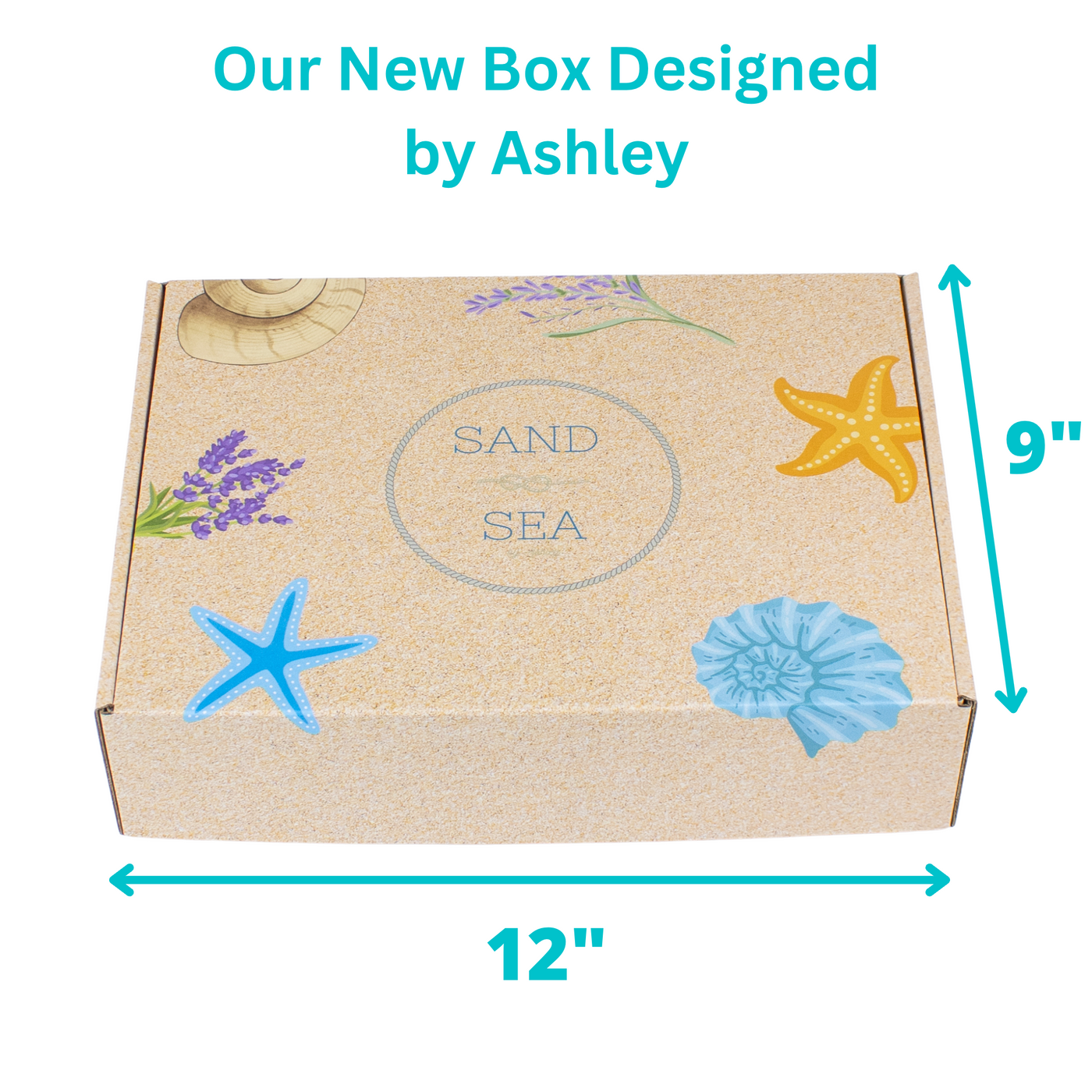 Handmade Ocean Dream Spa Gift Baskets- Self Care Gift Box with Turkish Peshtemal 13 pieces - Sand & Sea by Ashley