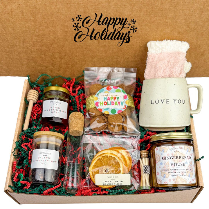 Christmas Gift Baskets Holiday Gift Set Tea Gift Basket Sand and Sea by Ashley