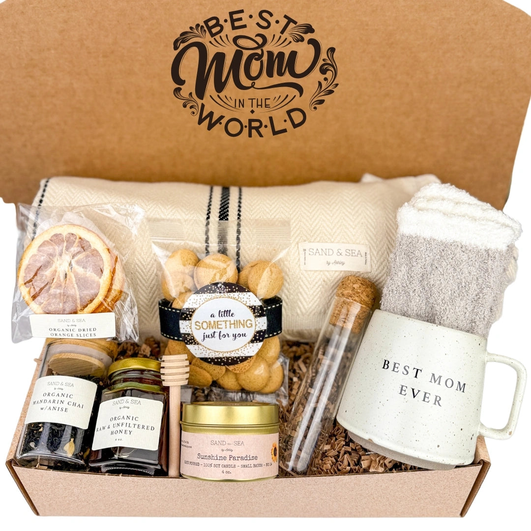 Mother's Day Gift Baskets | Cozy Blanket Gift Set for Your Mom