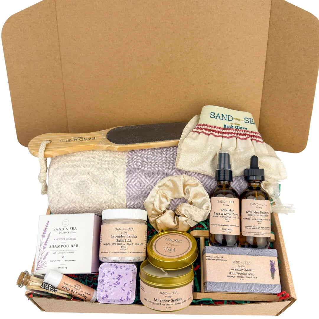 Luxury Spa Gift Baskets for Her | Pampering and Relaxing Lavender Spa Gift Set