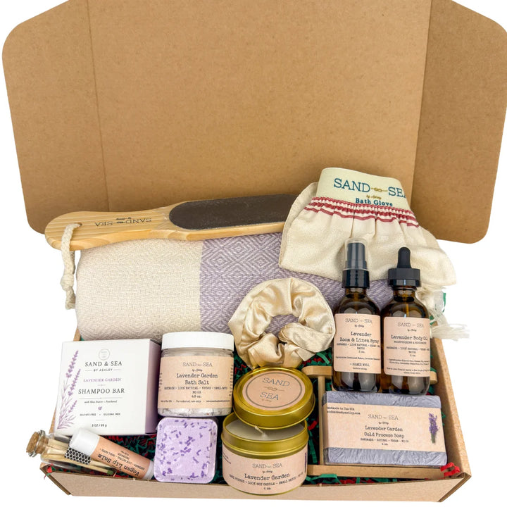Luxury Spa Gift Baskets for Her | Pampering and Relaxing Lavender Spa Gift Set