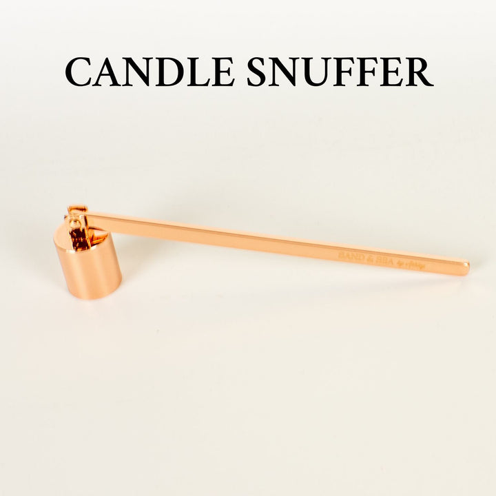 Candle Care Kits with Candle Snuffer, Wick Trimmer, Wick Dipper and Plate - 4 Pieces - Rose Gold