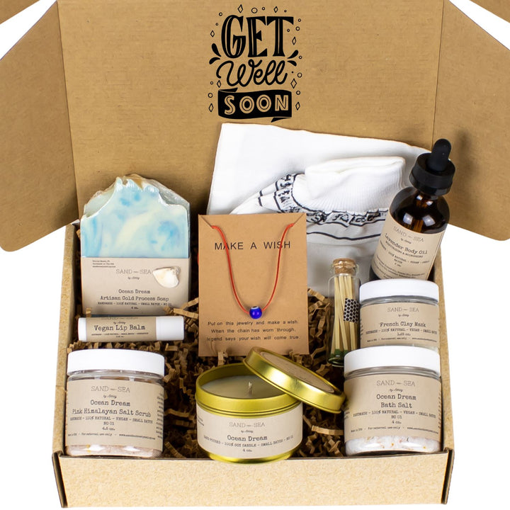 Get Well Gift Basket for Women after surgery - spa gift basket - Sand and Sea by Ashley