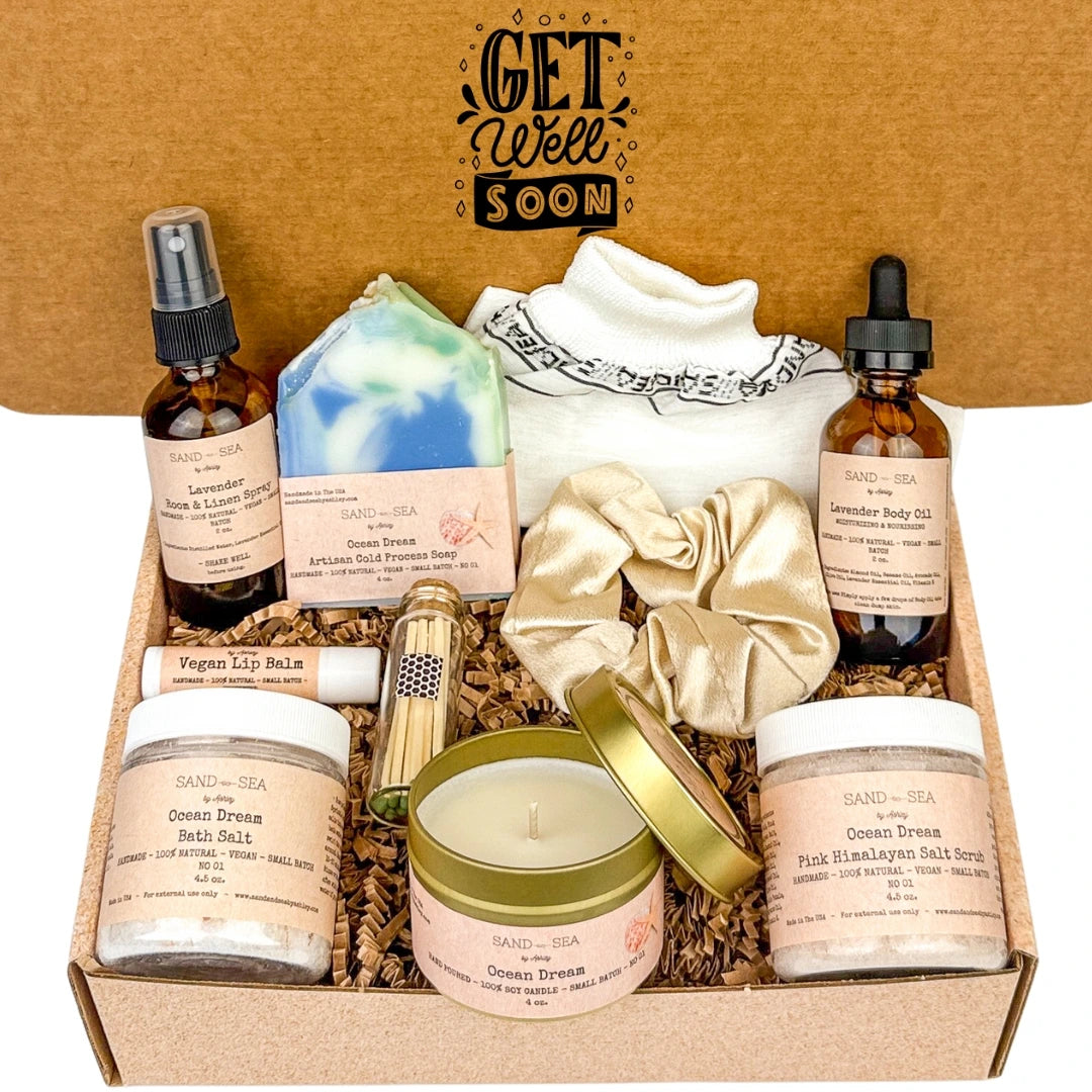 Get Well Gift Basket for Women after surgery - spa gift basket - Sand and Sea by Ashley