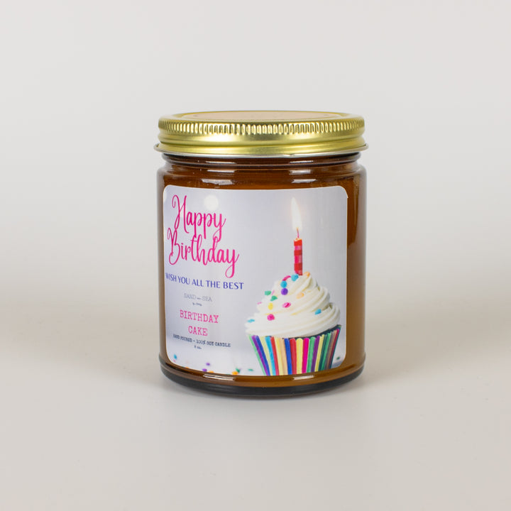 Happy Birthday Soy Candle with Safety Matches | Birthday Cake Scented Candles - Birthday Gifts