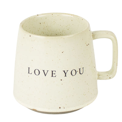 Love You Japanese Style Handmade Stoneware 12 oz Coffee Mug