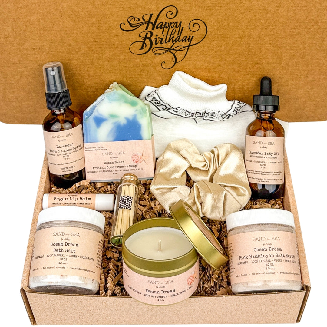 Luxury Birthday Spa Gift Box | Pampering Set with Relaxation Essentials - Sand & Sea by Ashley