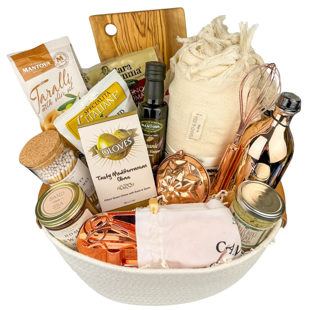 Luxury Housewarming gift in a woven basket