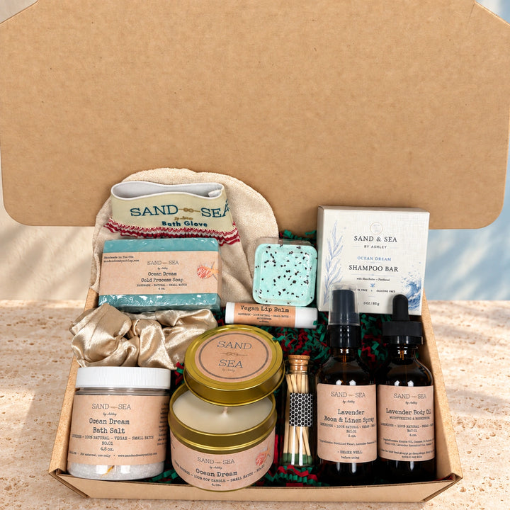 Luxury Spa Gift Set | Ocean Dream Pampering Spa Gift Baskets for Mom, Sister, Friend
