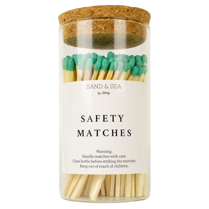 safety-matches-TURQUOISE-tips-sand-and-sea