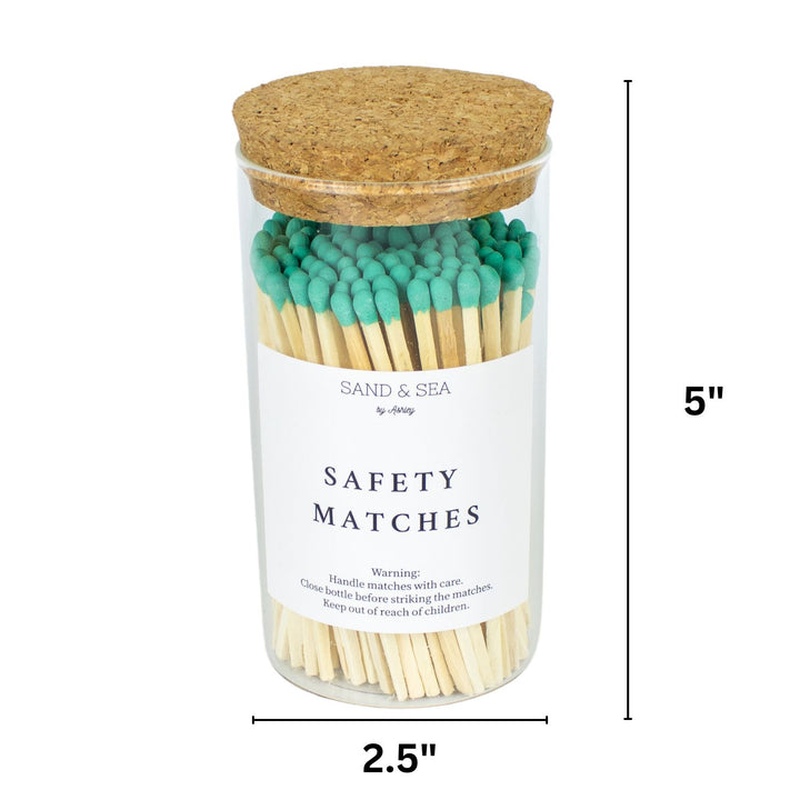 4" Safety Matches - Turquoise Tip