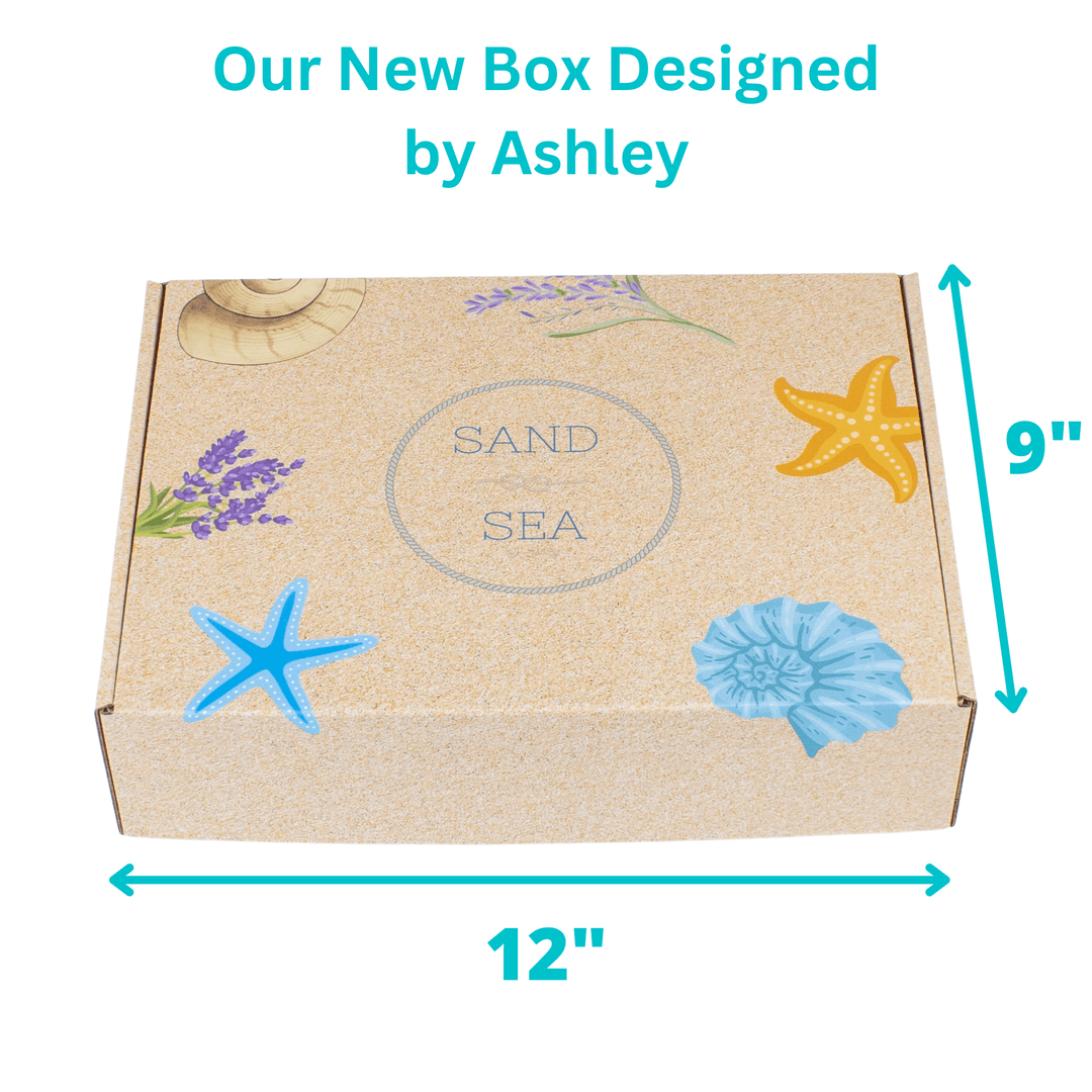 Get Well Soon Ocean Dream Spa Gift Baskets- Self Care Gift Box with Turkish Peshtemal 13 pieces - Sand & Sea by Ashley