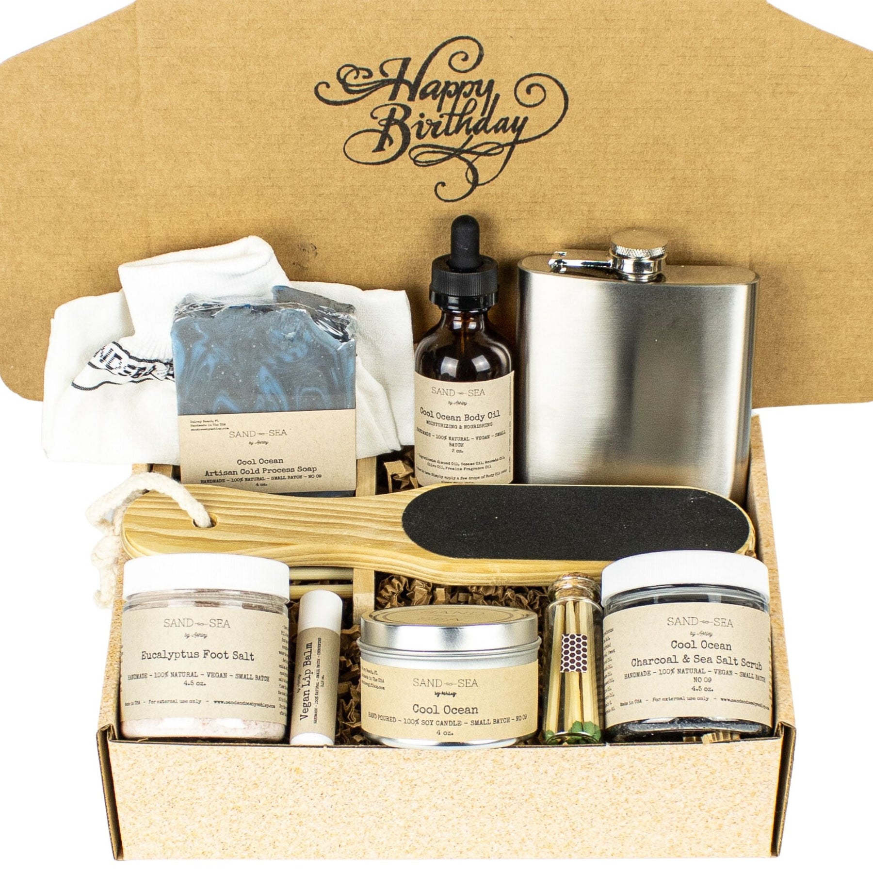 Happy Birthday Gifts for Men - Spa Gift Set for Dad, Husband, Boyfriend - Relaxation Self Care Gift Basket for Him