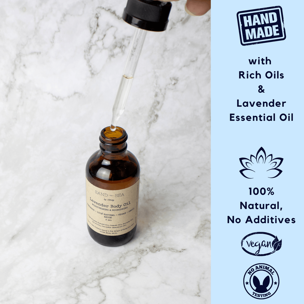 Natural Lavender Body Oil 2 oz - Sand & Sea by Ashley