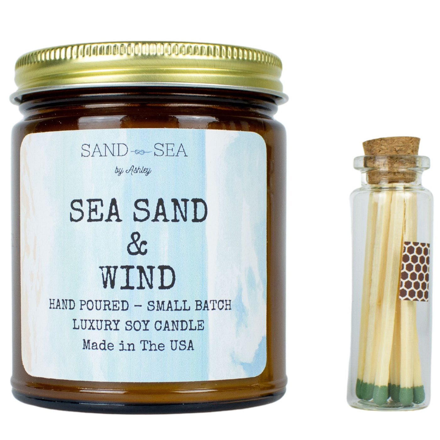 Sand Sea & Wind - Handmade Soy Candle 8 oz - Sand & Sea by Ashley
