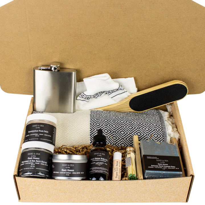 Spa Gift Basket for Him - Unique Gift Ideas for Men- Sand and Sea by Ashley