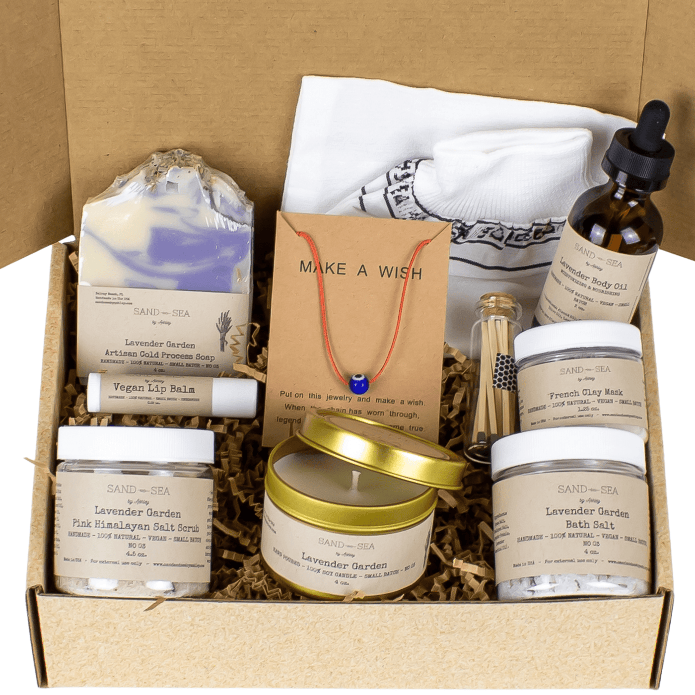 Spa Gift Basket for Women 10 pieces Luxury Lavender Spa Gift Set