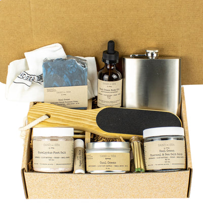 Spa Gift Set for Him Unique Gifts for Men - Cool Ocean Scent - Sand & Sea by Ashley