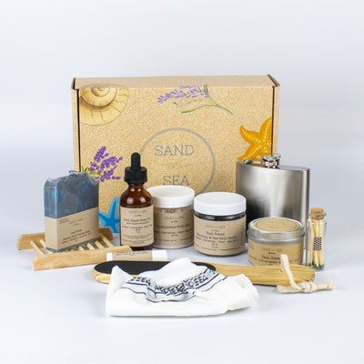 Spa Gift Set for Him Unique Gifts for Men - Cool Ocean Scent - Sand & Sea by Ashley