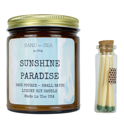 Sunshine Paradise - Handmade Soy Candle 8 oz - Sand & Sea by Ashley